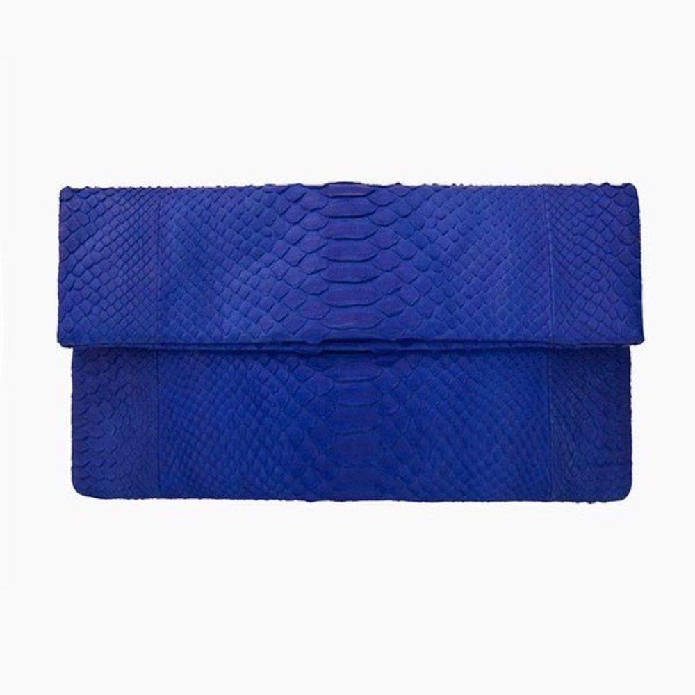 Primary New York genuine python Elegant Blue Clut… - image 1